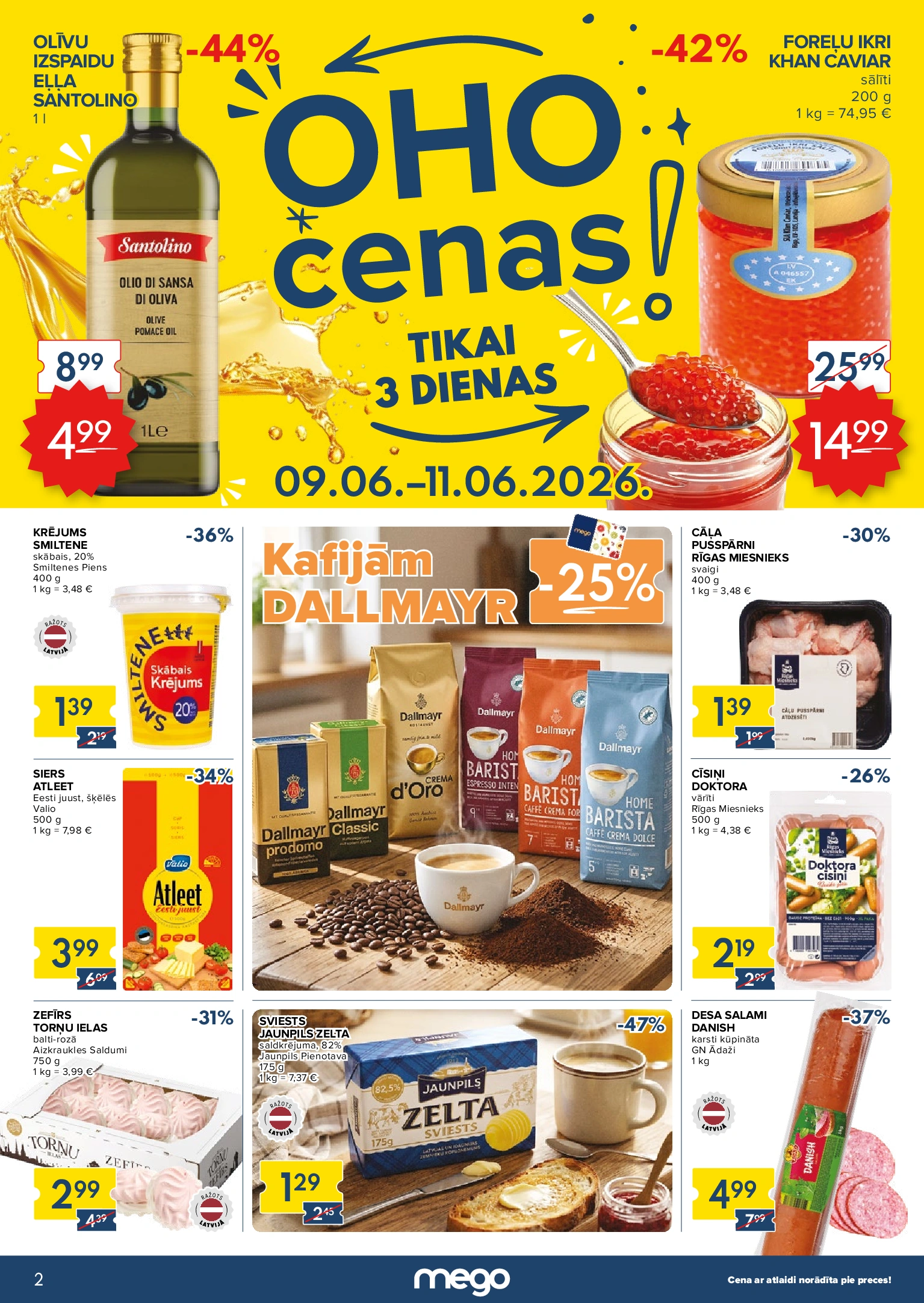 Mego akcijas buklets Oho cenas 09.06 - 11.06