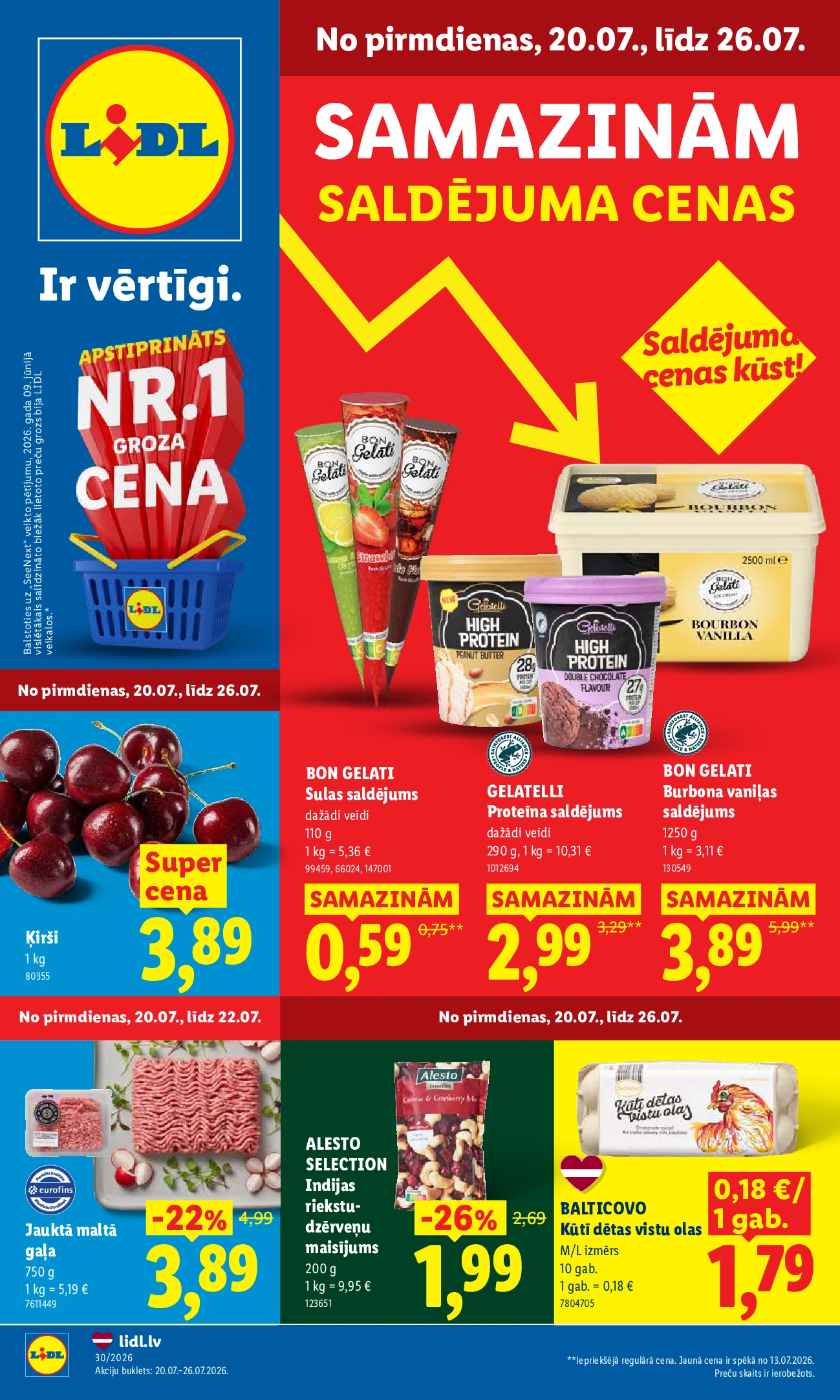 Lidl pārtikas akcijas buklets 20.07 - 26.07