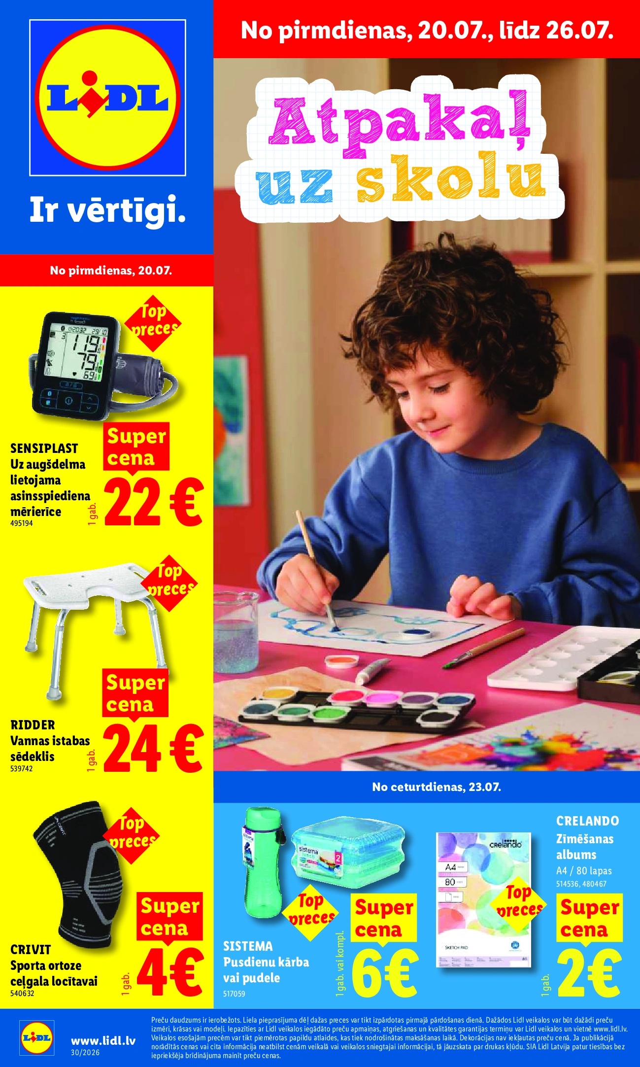 Lidl nepārtikas akcijas buklets 20.07 - 26.07