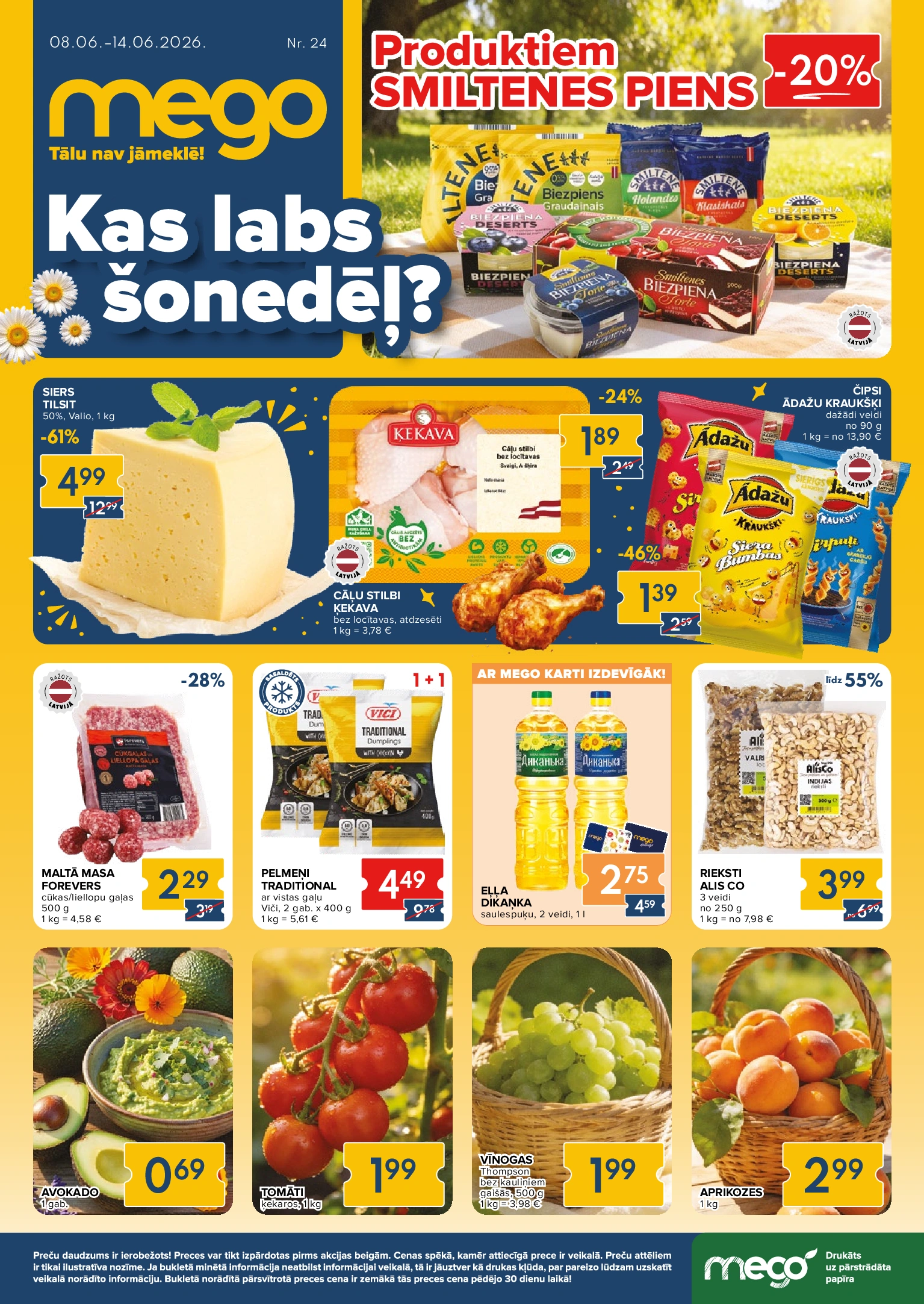 Mego akcijas buklets Kas labs šonedēļ 08.06 – 14.06