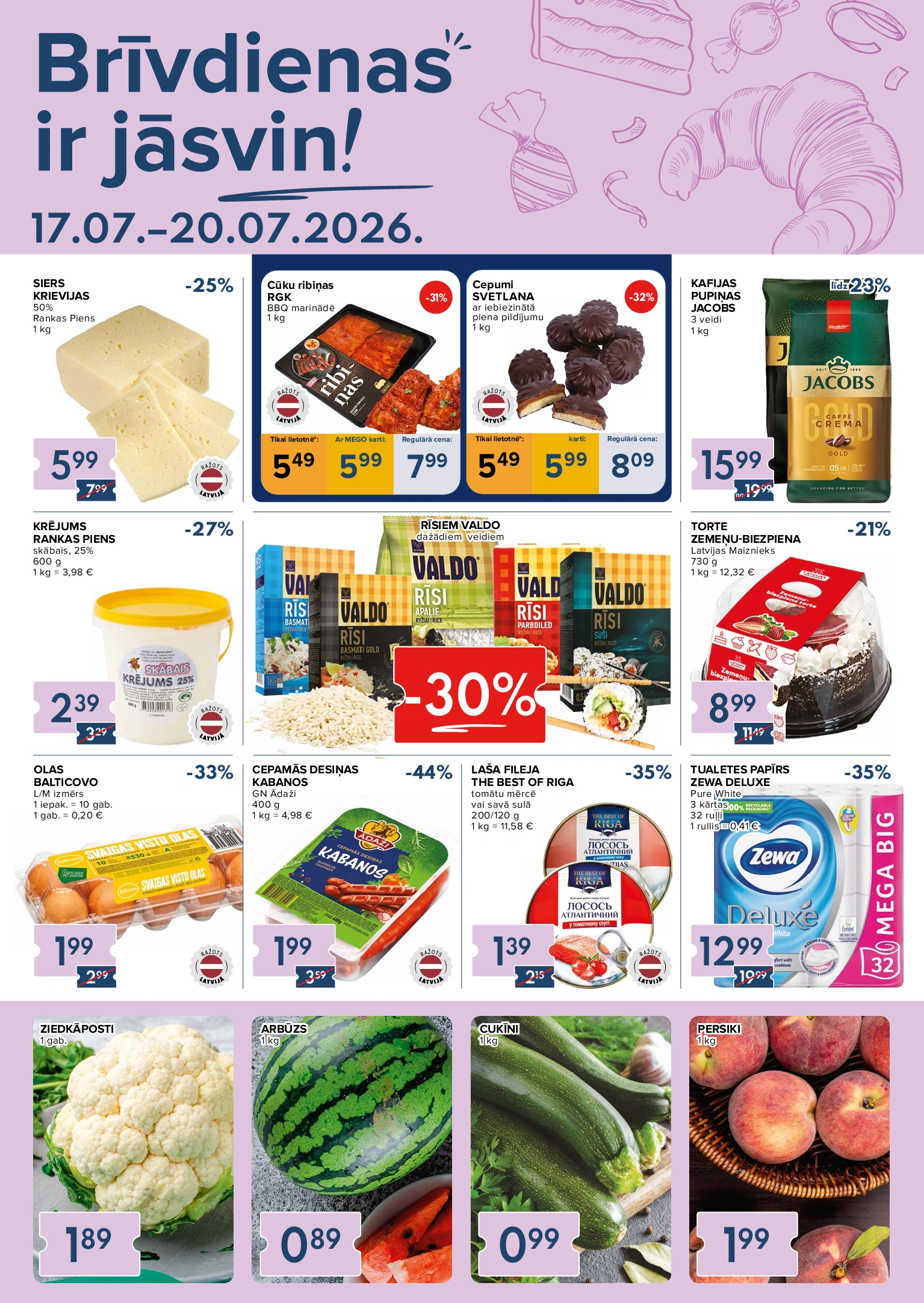 Mego akcijas buklets Brīvdienas jāsvin 17.07 - 20.07